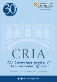panke 2017 studying small states in international security affairs. cambridge review of international affairs