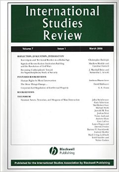 international studies review cover