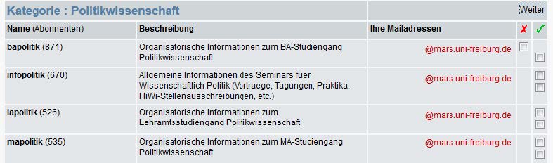 Mailinglisten Info Bild